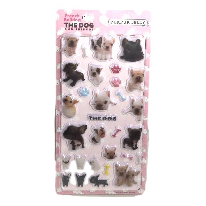 THE DOG フレンチブルドッグ ぷくぷくシール 立体 ジェルシール 犬