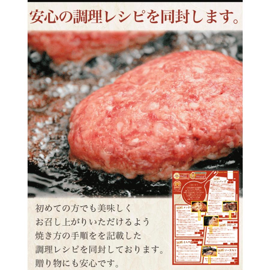 ギフト 肉 ハンバーグ 4個 メンチ 4個 | 1kg 国産 ギフト 肉 冷凍 和牛 お取り寄せ |  | 08