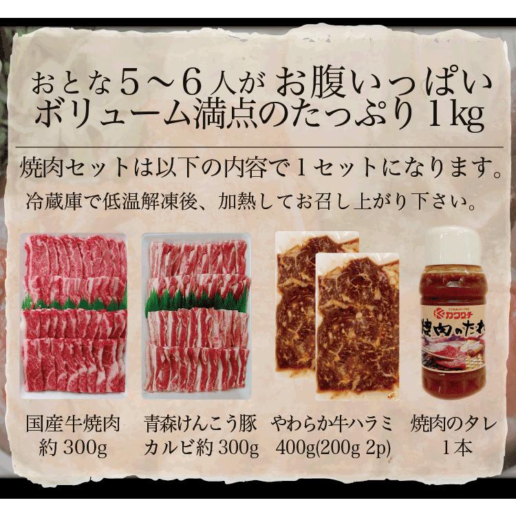 ギフト 肉 焼肉 福袋 1kg | 肉 3種盛 焼肉セット 国産牛 訳あり ハラミ 豚 カルビ バーべキュー |  | 14