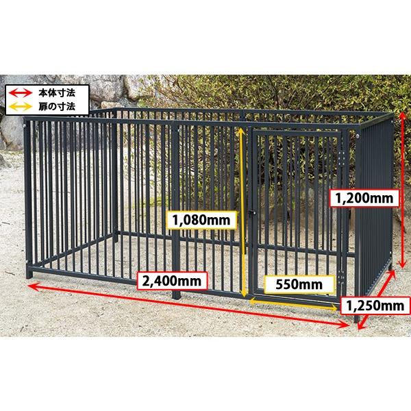 屋外用 犬用サークル・ケージ スチール製 全高1200mm・全幅 屋外用 犬用サークル・ケージ スチール製 全高1200mm・全幅