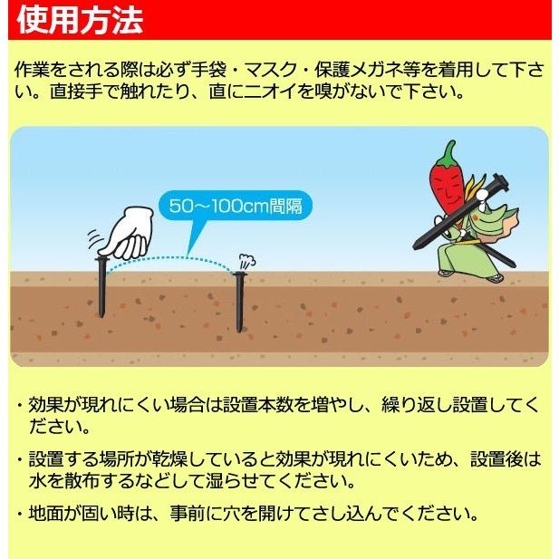 <ネコポス可> モグラ対策スティック 10本入 唐辛子エキス配合 ネズミ 忌避 野鼠対策|kwn|04