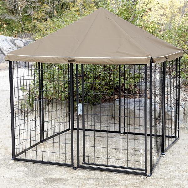 折りたたみ式 ドッグサークル テント風屋根付き 屋外 ペットケージ 犬小屋