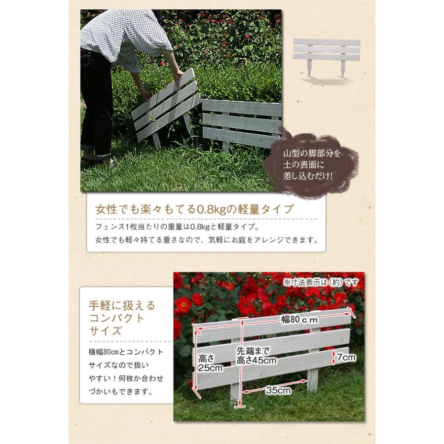 ウッドフェンス ボーダー 3枚組 木製 柵 庭 通路 あっと解消 Yahoo 店 通販 Yahoo ショッピング