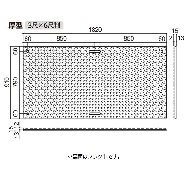 農業用敷板　厚型タイプ　片面：凸　コンパネ　プラスチック　3×6尺