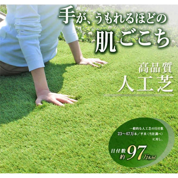 人工芝 2m×10m 芝丈35mm ターフピン100本付き 室内 庭 リアル ロール diyの画像