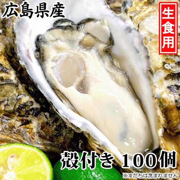 広島牡蠣 生食用 殻付き 100個 K14タイプ 産地直送 お歳暮