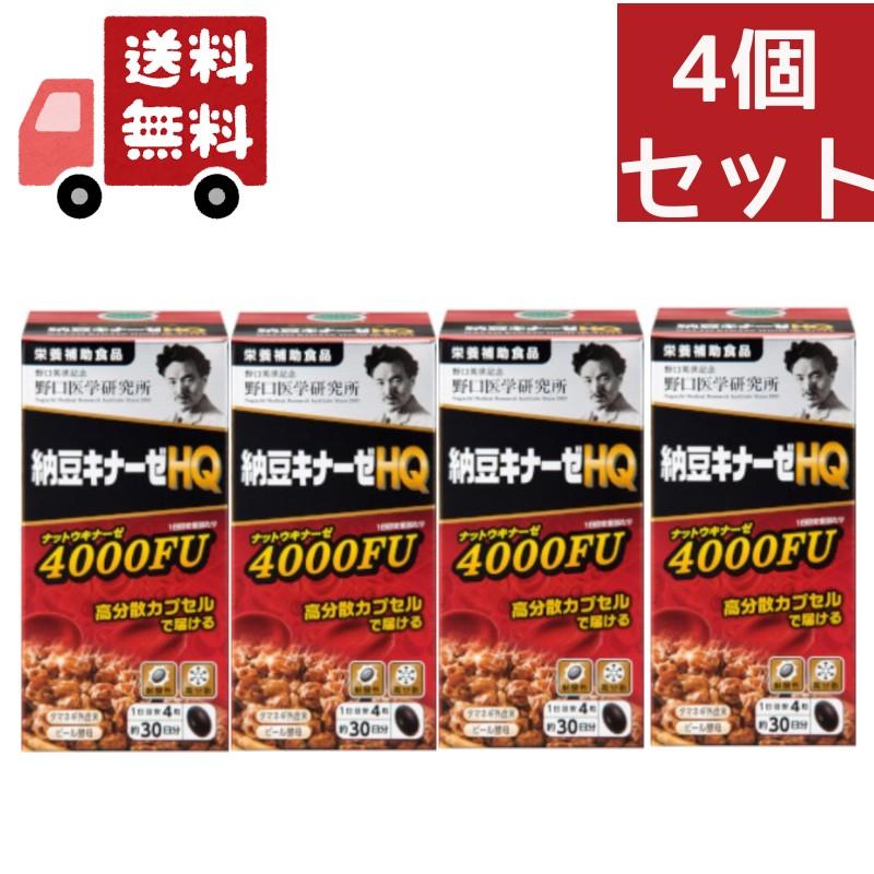 野口医学研究所 4個 納豆キナーゼ HQ 4000FU