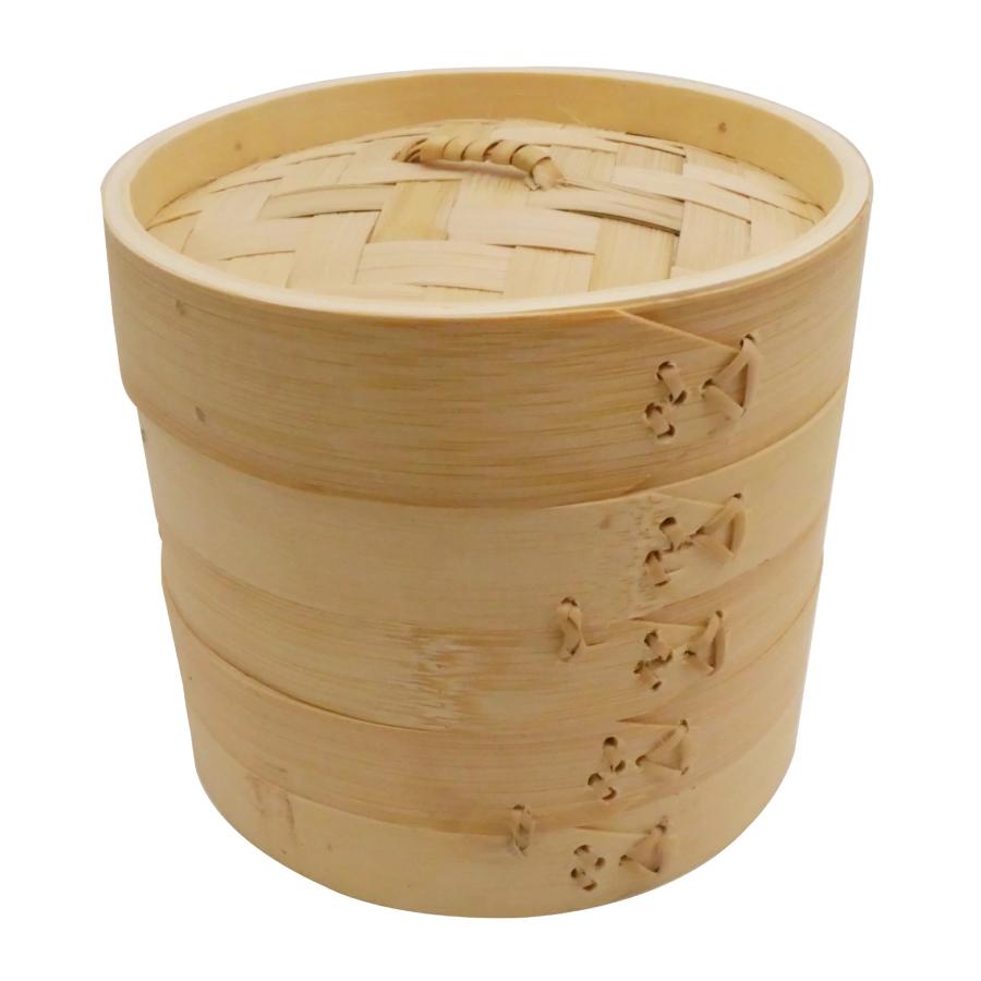 竹製 中華せいろ 身2つ と蓋が1、15cmセット No,68696 : キッチン