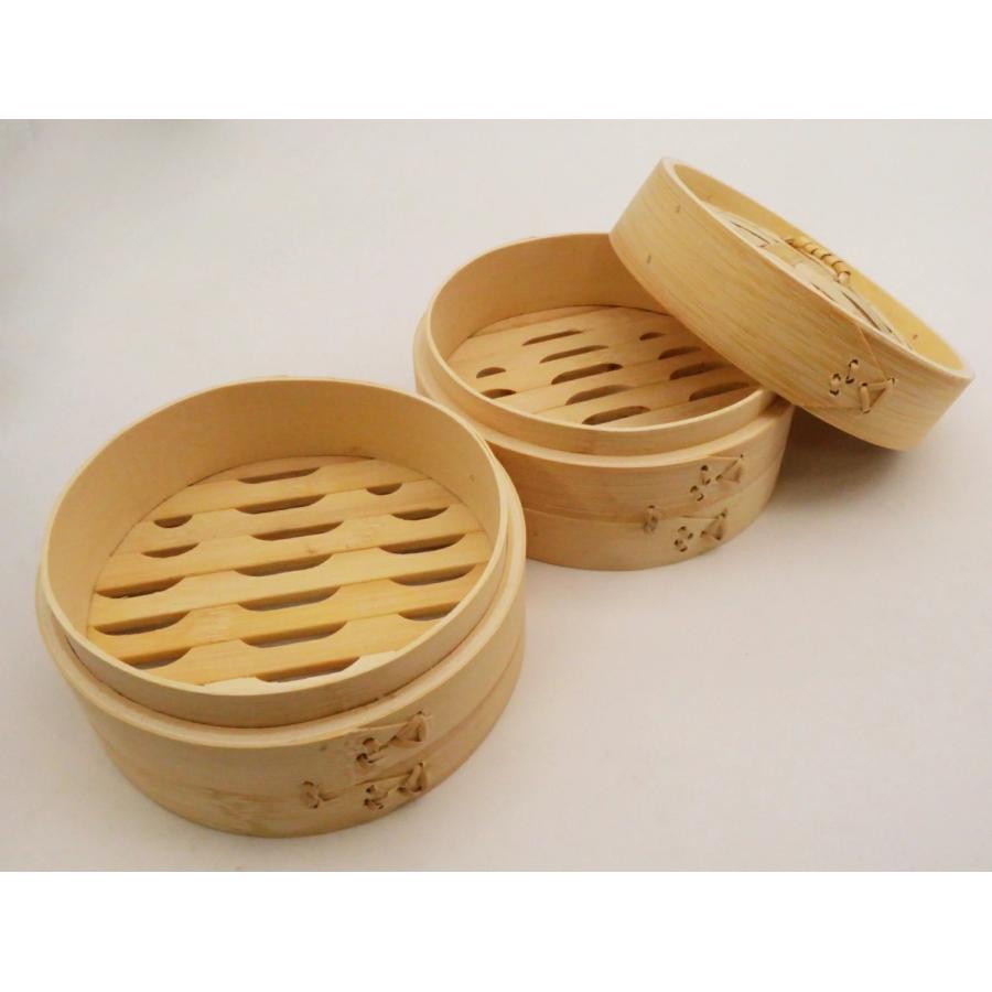 竹製 中華せいろ 身2つ と蓋が1、15cmセット No,68696 : キッチン