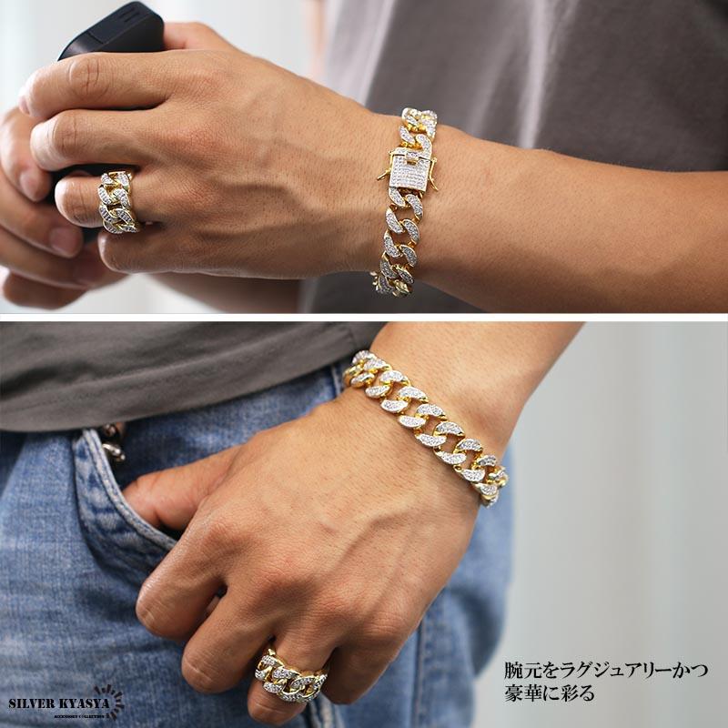 複数買いで最大30％OFFクーポン／パヴェ CZ チェーン ブレスレット 
