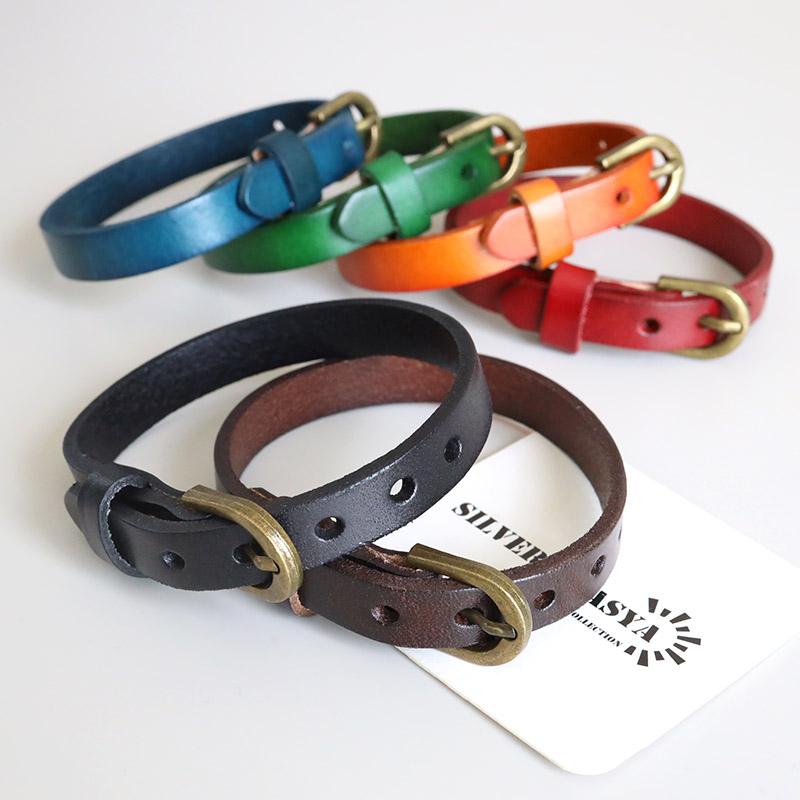 本革 ベルトブレスレット レザーブレスレット シンプルブレスレット 6