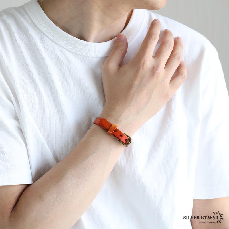 本革 ベルトブレスレット レザーブレスレット シンプルブレスレット 6