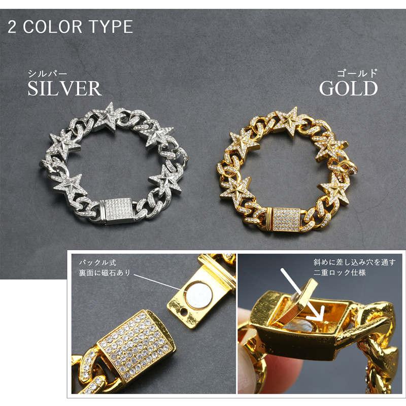 複数買いで最大300円OFFクーポン／マイアミキューバン ブレスレット