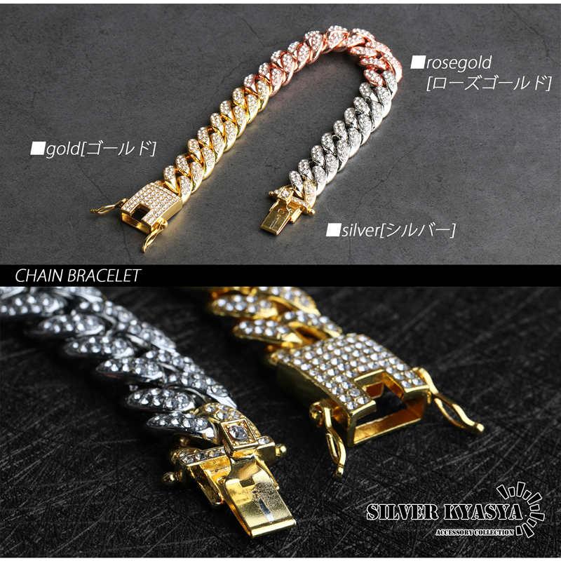 2点セット】✨マイアミキューバンブレスレット&テニスブレスレット18cm