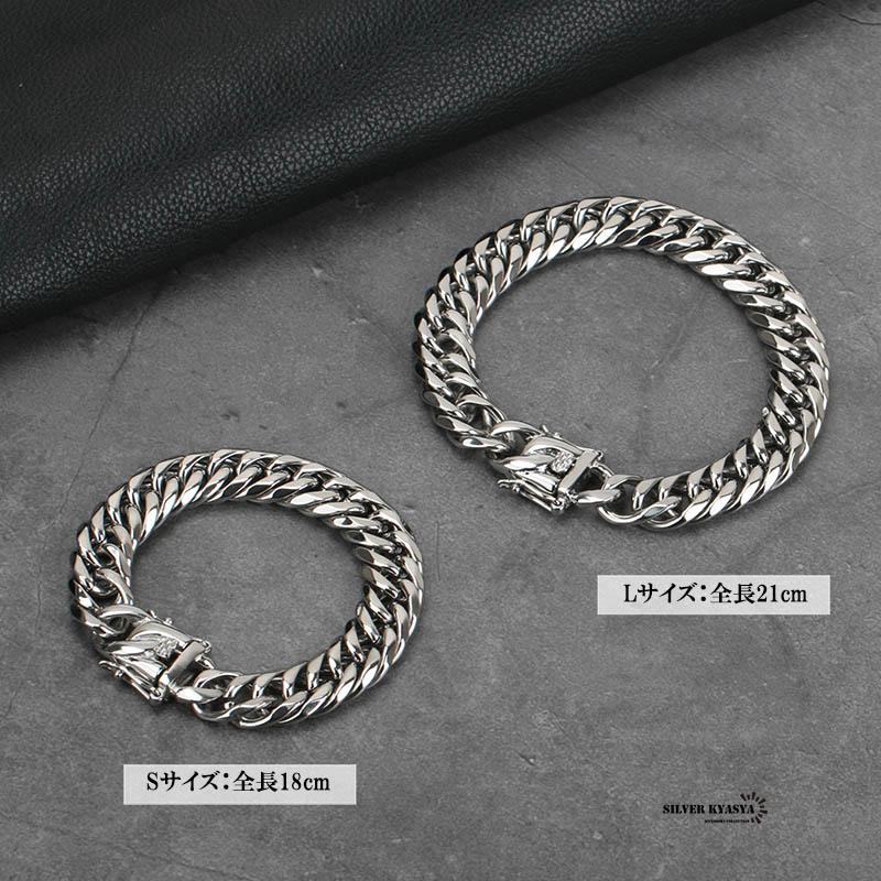 幅12mm STAINLESS STEEL シルバー ダブル喜平ブレスレット 幅12mm STAINLESS STEEL シルバー ダブル喜平ブレスレット
