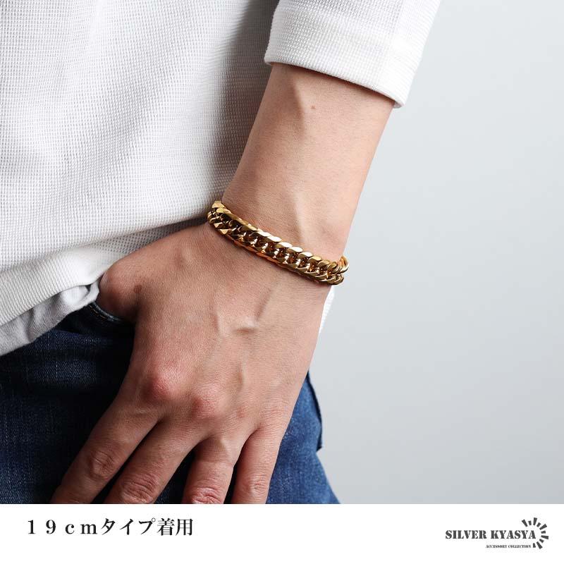 ステンレス ダブル喜平ブレスレット 幅11mm チェーンブレスレット