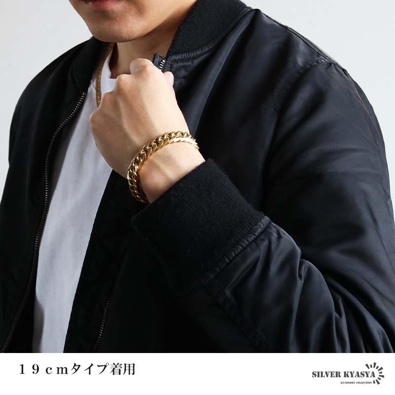 ステンレス ダブル喜平ブレスレット 幅11mm チェーンブレスレット