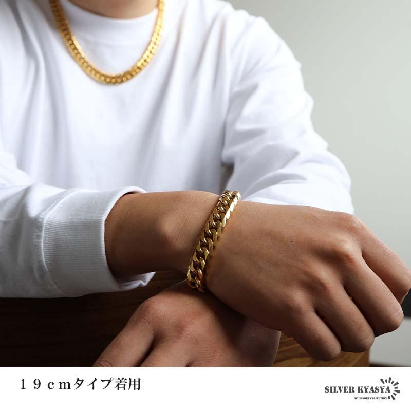 ステンレス ダブル喜平ブレスレット 幅11mm チェーンブレスレット