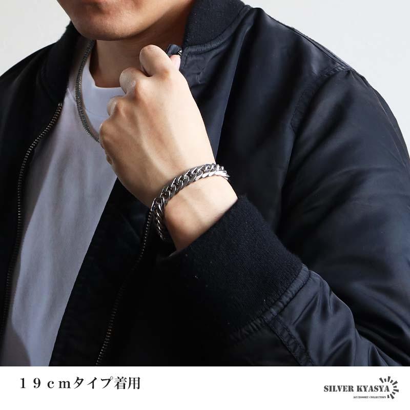 ステンレス ダブル喜平ブレスレット 幅11mm チェーンブレスレット