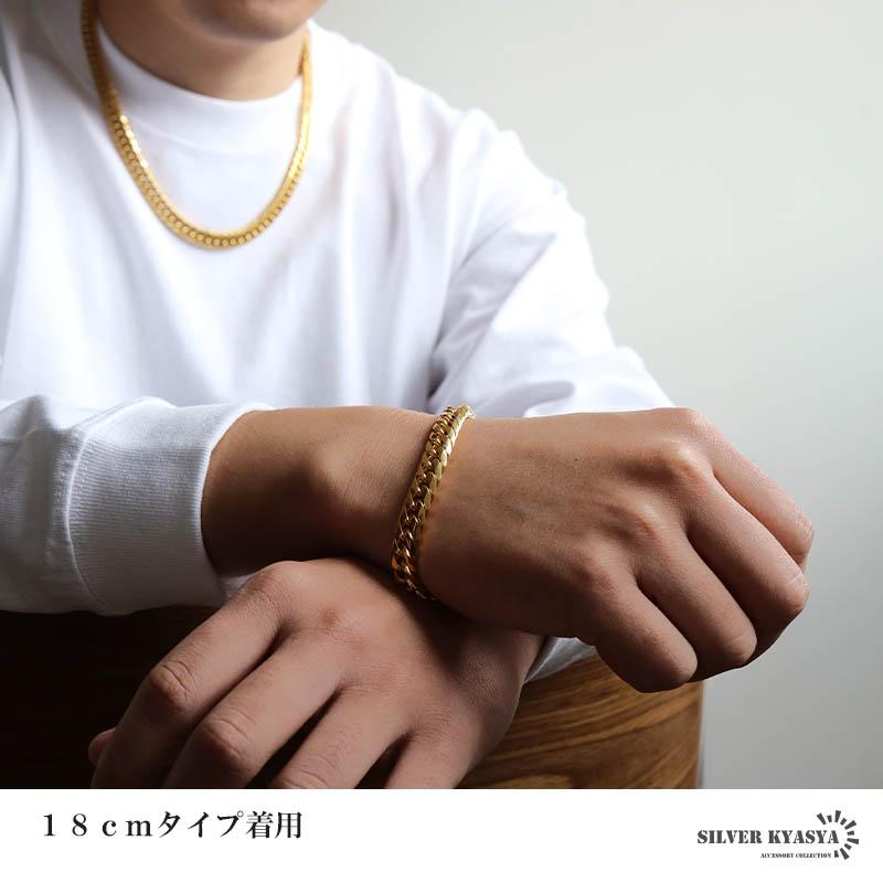 ステンレス ダブル喜平ブレスレット 幅9mm チェーンブレスレット