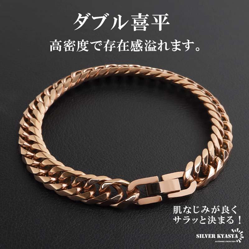 新！リニューアル 短いサイズ追加 ステンレス 定番 ダブル喜平