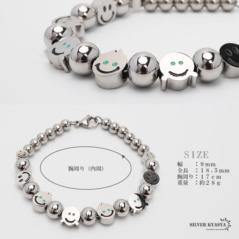 ブレスレット メンズ ニコちゃん CZ キュービックジルコニア ブレスレット メンズ ニコちゃん CZ キュービックジルコニア