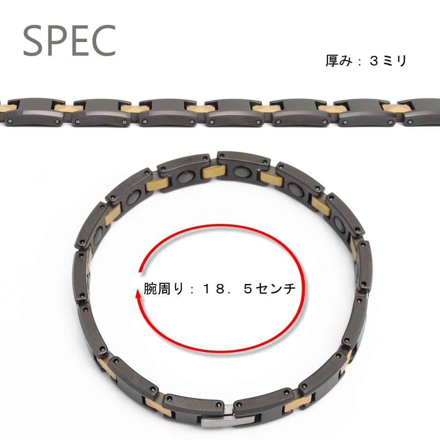 磁気ブレスレット ステンレス セラミック ヘマタイト ビーズ