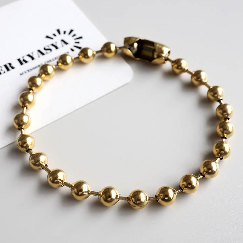 ラージボールブレスレット ゴールド 18k gp gold ステンレス ラージボールブレスレット ゴールド 18k gp gold ステンレス
