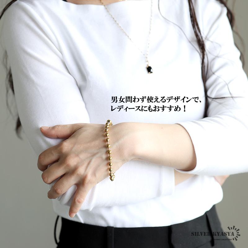 ステンレス ラージボールブレスレット ゴールド 18k gp 金 ボール