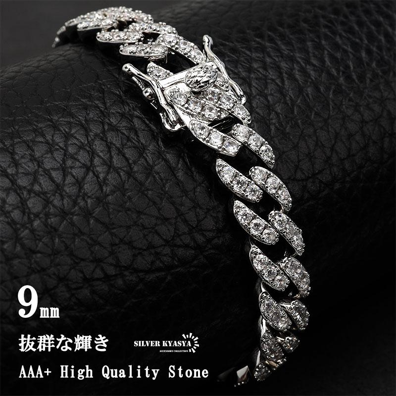 複数買いで最大300円OFFクーポン／B系ブレスレット シルバー マイアミ 