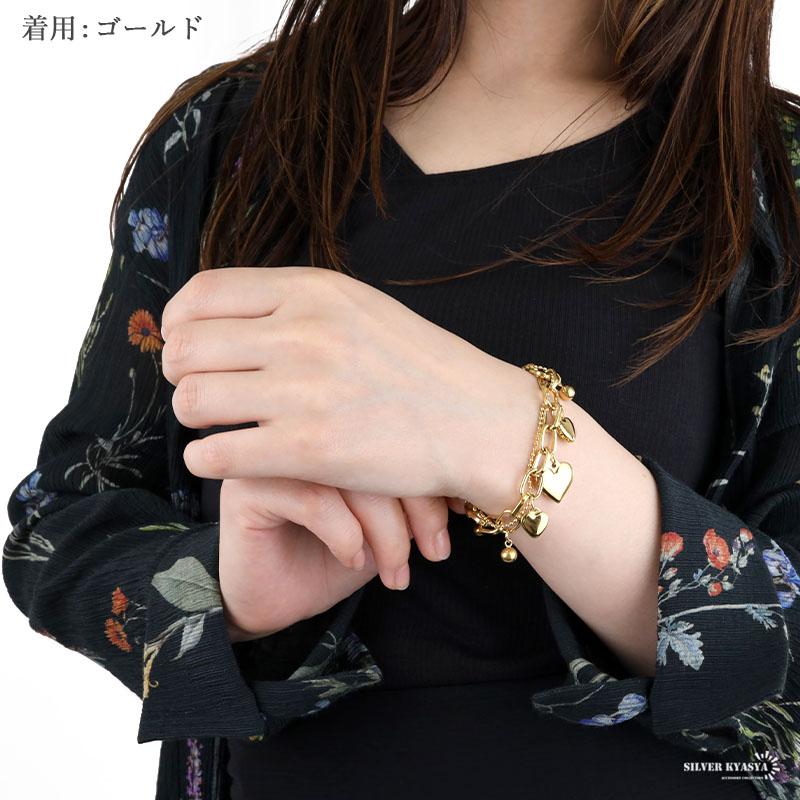 複数買いで最大30％OFFクーポン／チャームブレスレット ステンレス