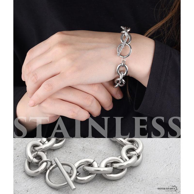 レディースブレスレット 小豆チェーン ステンレス IPメッキ