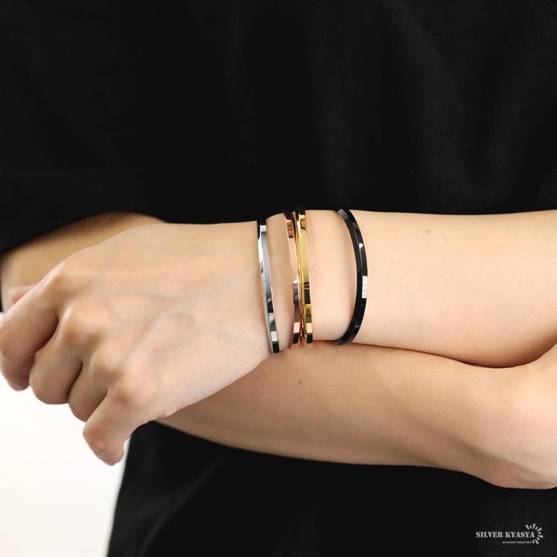 レディース レディースバングル ステンレス シンプル 日常使い 普段