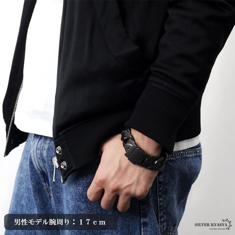 ＼2個で10％OFF 3個で20％OFFクーポン／幅27mm 重厚 喜平チェーンブレスレット つや消し 燻し風 喜平 ブレスレット ごつめ ステンレス 316L 金アレ対応 爆買の画像