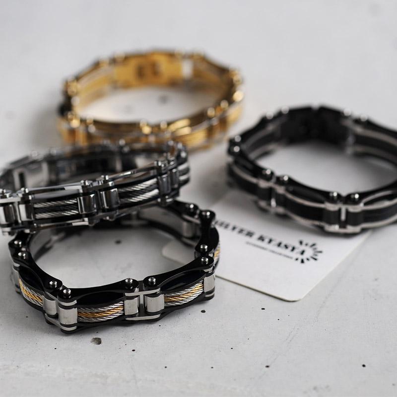 シルバー ゴールド ワイヤーブレスレット ワイヤーブレスレット 男性 ゴールド gold ブレスレット シルバー