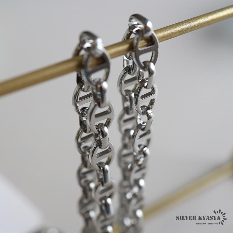 アンカーチェーンブレスレット 幅6mm シルバー ステンレス アンカーチェーンブレスレット 幅6mm シルバー ステンレス