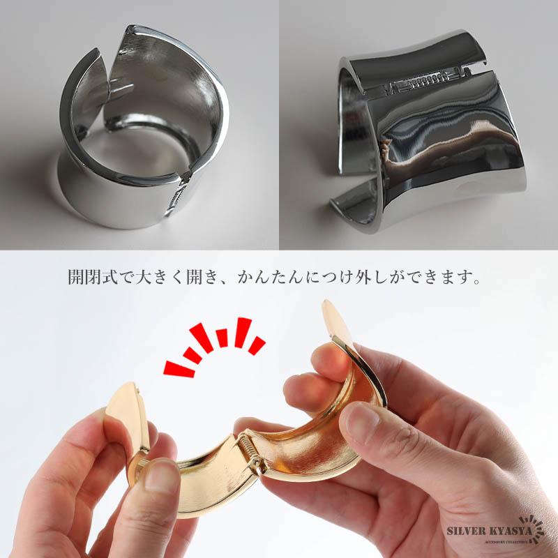 複数買いで最大30％OFFクーポン／ワイドバングル シルバー 太め