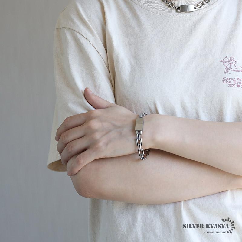 複数買いで最大30％OFFクーポン／チェーンブレスレット プレート