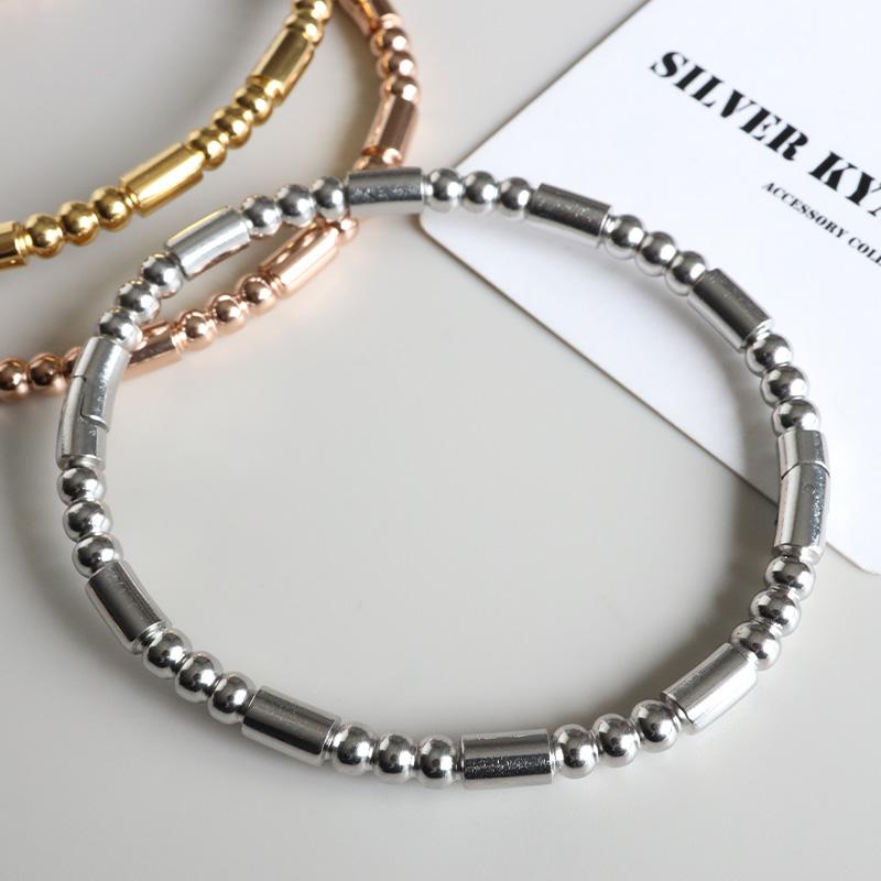 ステンレス ミックスデザインバングル シンプルバングル 18KGP ステンレス ミックスデザインバングル シンプルバングル 18KGP
