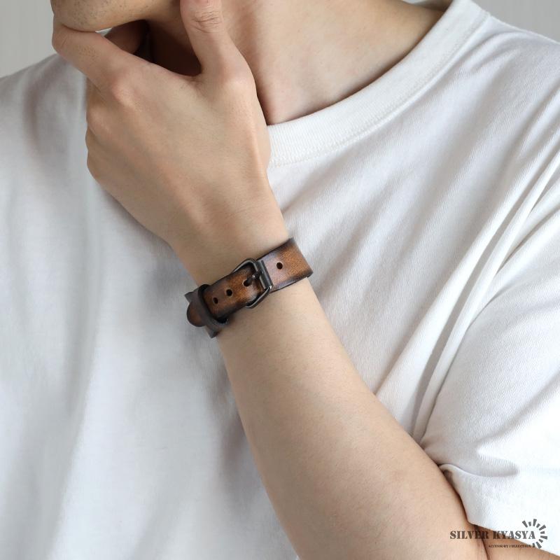 希少】Jerry Van Ambrug レザーバングル 黒 美品 【公式通販】