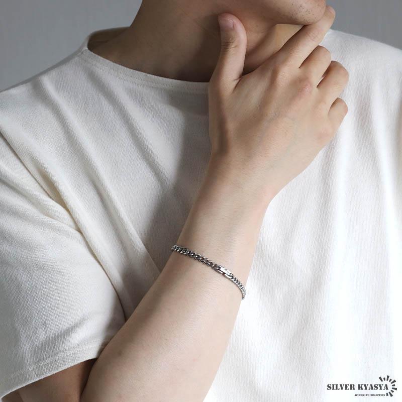 ステンレス チェーンブレスレット 喜平チェーンブレスレット シルバー