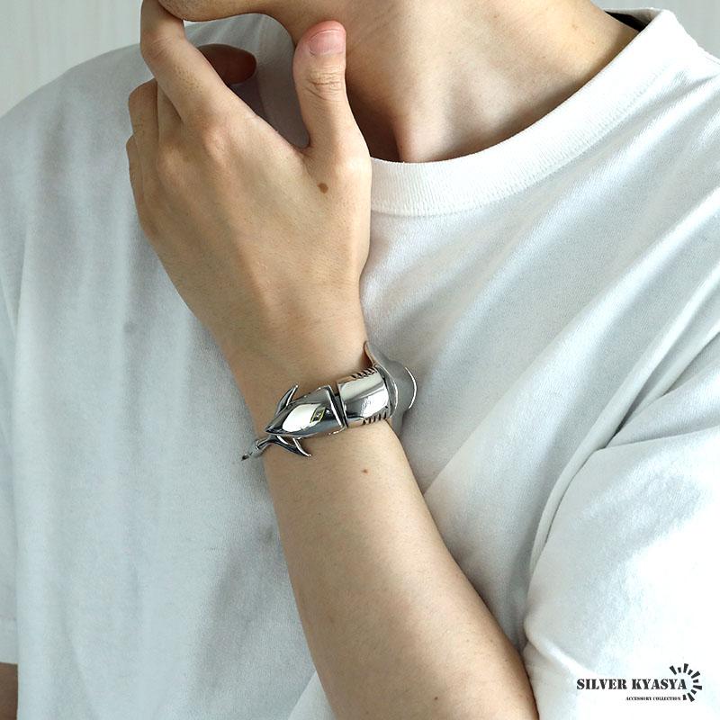 サージカルステンレス 316L 鮫ブレスレット ごつめブレスレット