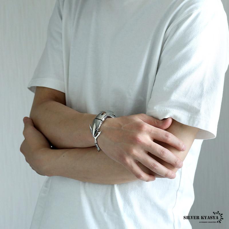 サージカルステンレス 316L 鮫ブレスレット ごつめブレスレット