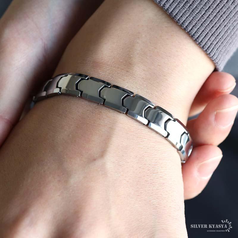 タングステン 傷つかない 磁気ブレスレットブレスレット メタル
