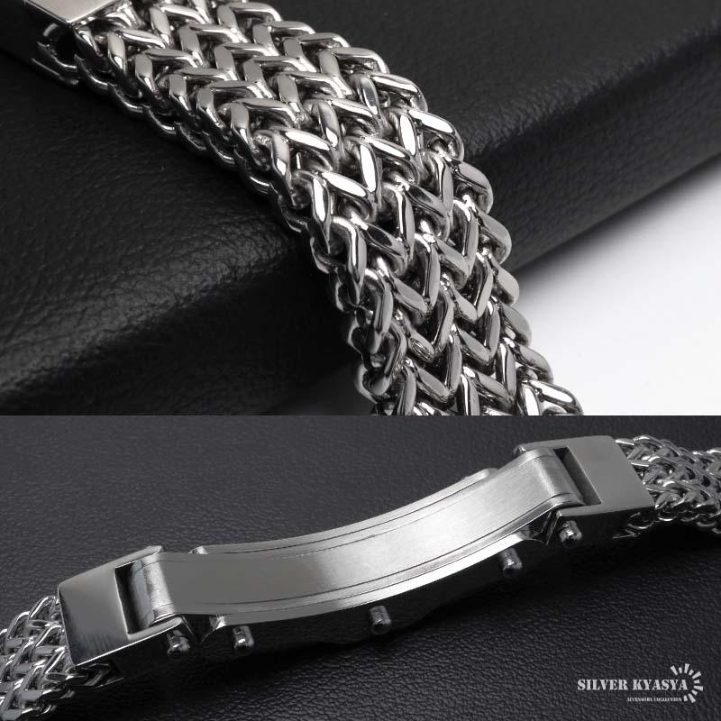 ステンレス メンズブレスレット ごつめブレスレット チェーン