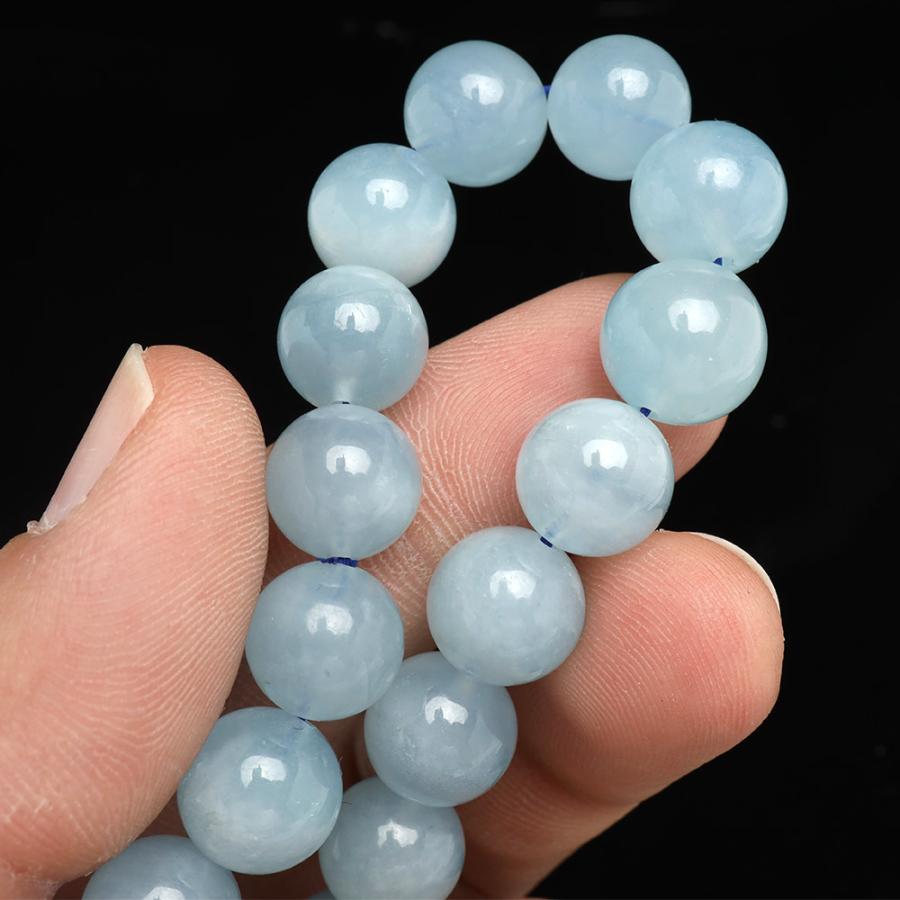 天然石ブレスレット パワーストーンブレスレット アクアマリン 10mm