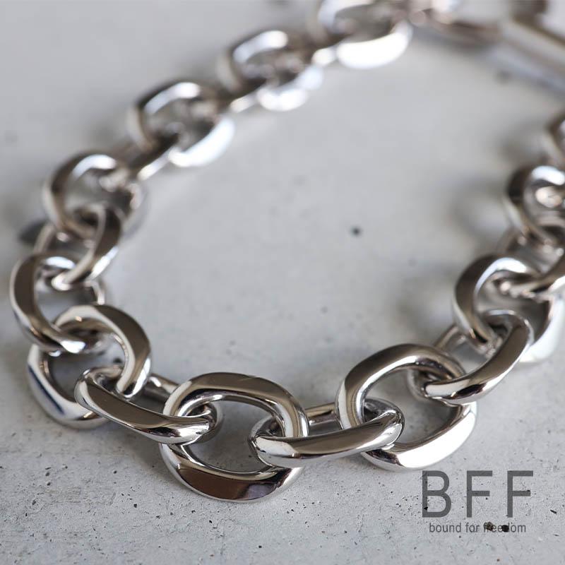 BFF ブランド マンテル チェーンブレスレット 太幅 ワイド シルバー