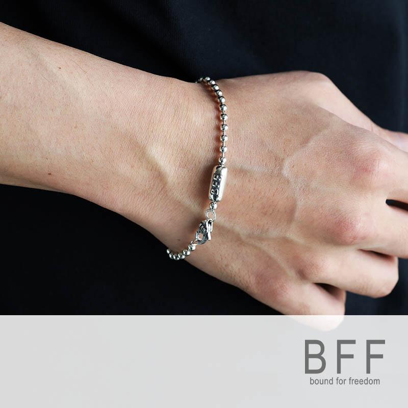 BFF ブランド ボールチェーン ブレスレット メンズ 幅3mm シンプル