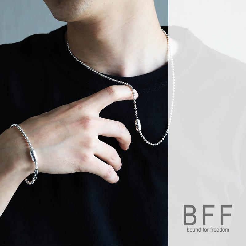 BFF ブランド ボールチェーン ブレスレット メンズ 幅3mm シンプル