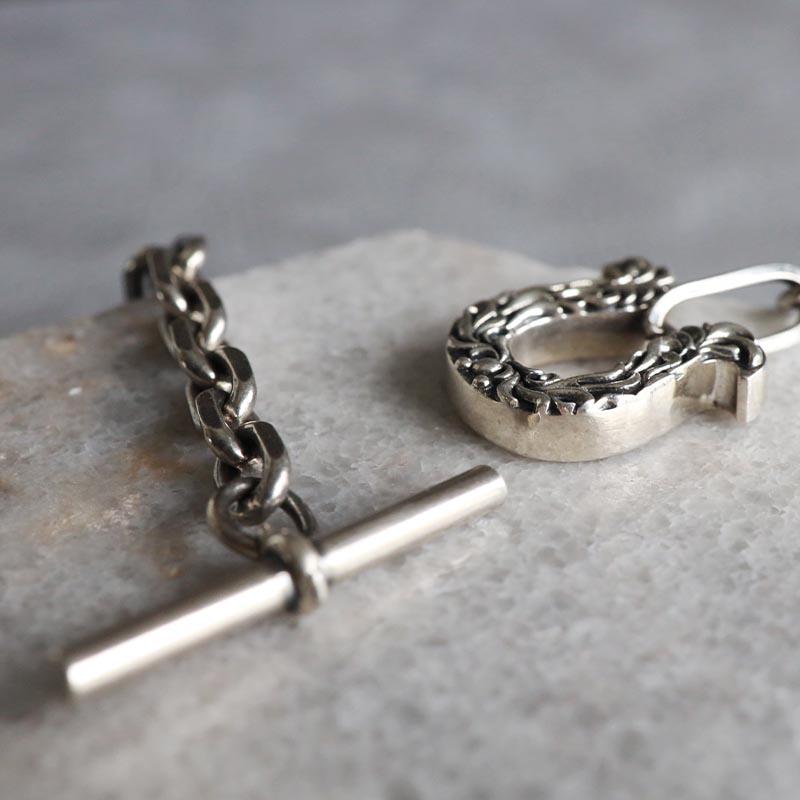 BFF ブランド 馬蹄 マンテルブレスレット シルバー925 唐草 チェーン